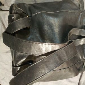 Leather backpack